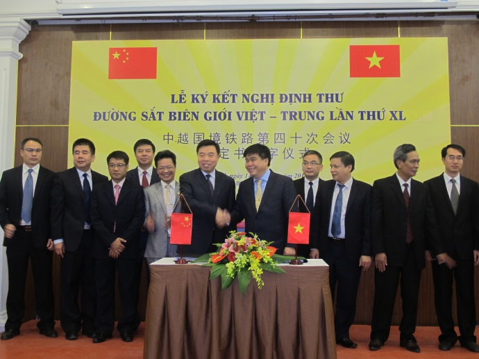 Ký kết Nghị định thư Đường sắt biên giới Việt - Trung lần thứ 40