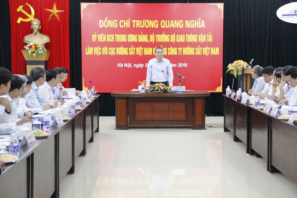 Bộ trưởng Trương Quang Nghĩa làm việc với Cục ĐSVN và Tổng công ty ĐSVN